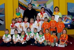 Mindaugas Mizgaitis darželinukų sporto &scaron;ventėje