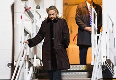 Pirmadienio vakarą į Vilnių atvyko JAV valstybės sekretorė Hillary Clinton