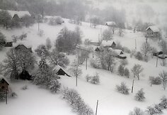 Izoliuotas kaimas Bosnijoje ir Hercegovinoje