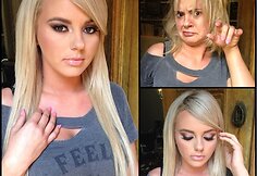 Bree Olson su ir be makiažo