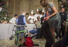 Obamų šuo pargriovė dvejų metukų Ashtyn Gardner