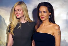 Elle Fanning ir Angelina Jolie