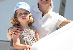 Ispanijos karalienė Letizia su dukra Leonor 2008-aisiais