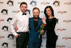 Martynas Šalkauskas (centre)