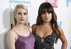 Emma Roberts ir Lea Michele 