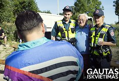Marius Čižauskas, Algimantas Čekuolis ir Giedrė Giedraitytė komedijos „Gautas iškvietimas“ filmavime