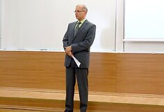 Česlovas &Scaron;imkevičius &Scaron;imkevičius vieno i&scaron; kolegų disertacijos gynimo metu