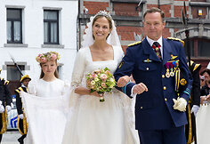 Belgijos princesė Alix de Ligne su tėvu
