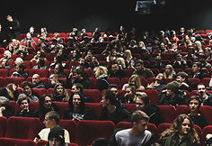 Grupės &bdquo;ba.&ldquo; vaizdo klipo pristatymas kino salėje
