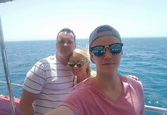 Vaida Genytė su šeima Egipte