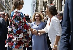 Melania Trump ir Italijos premjero žmona Emanuela Mauro