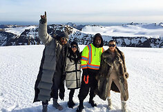 The-Dream, Kourtney Kardashian, Kanye Westas ir Kim Kardashian