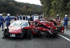 Superautomobilių avarija Japonijoje
