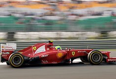 F-1 Indijos lenktynių kvalifikacijos akimirka