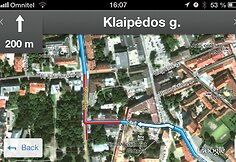 Kadras iš „Google Maps Navigation“