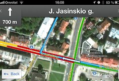Kadras iš „Google Maps Navigation“