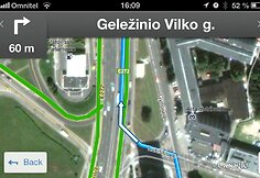 Kadras iš „Google Maps Navigation“