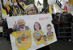Mitingo dalyvių plakatai