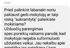 Grigi&scaron;kių &Scaron;viesos gimnazijos direktorės bendravimas su mokytojais