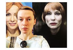Hamburger Bahnhof šiuo metu eksponuojamos J.Rosefeldt video instaliacijos _Manifesto_ - Cate Blanchett įkūnyjo 13 skirtingų herojų, įgarsindama meno manifestus