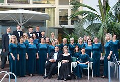 &bdquo;Harmonijos&ldquo; choras festivalyje prie&scaron; koncertą