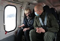 Lietuvos premjerė Ingrida &Scaron;imonytė su Ukrainos ministru pirmininku Denysu &Scaron;myhaliu lankėsi Luhansko srityje