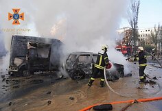 Rusija pirmadienį ap&scaron;audė raketomis Ukrainos miestus