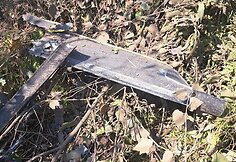 Latvijoje nukritusio Rusijos kovinio drono su sprogmenimis nuolaužos