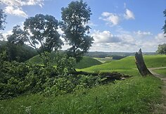 Per audrą stipriai nukentėjo Kernavės archeologinė vietovė