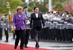 Lenkijos premjerės Ewos Kopacz skandalingas vizitas Berlyne