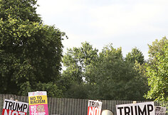 D.Trumpą Londone pasitiko protestuotojai