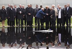 Memorialo atidarymo ceremonijos akimirka