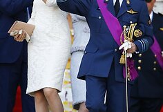 Belgijos karalius Philippe'as su žmona Mathilde