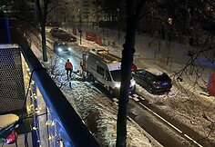 Naujamiestyje vidury gatvės išsiveržė fontanas
