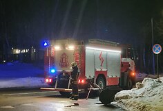 Ribojamas eismas dėl gaisro Eišiškių pl.