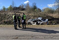 &Scaron;venčionių rajone apsivertė &bdquo;Honda&ldquo; automobilis