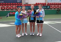 Valentina Grammatikopoulou, Anna Kalinskaja, Akvilė Paražinskaitė ir Justina Mikulskytė
