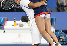 Agnieszka Radwanska ir Jerzy'is Janowiczius