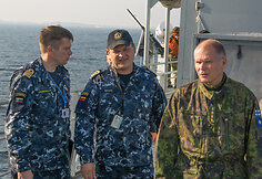 Tarptautinėse pratybose &bdquo;Northern Coast 2014&ldquo; Lietuvos karininko vadovaujami NATO laivai jūroje aptiko keturias minas