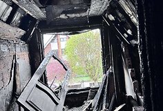 Gaisras suniokojo &scaron;eimos namą Daržininkų kaime