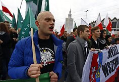 Lenkijos nacionalistų žygis Var&scaron;uvos gatvėmis