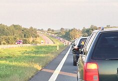 Kam&scaron;tis autostradoje prie&scaron; Kryžkalnį