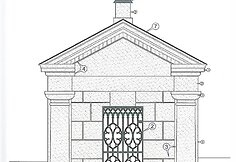 Oginskių koplyčios projekcija &ndash; fasadas