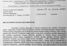 Mykolo Maujausko gautas atsakymas, kad lauko terasa neteisėta.