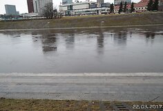 Neries pakrantės slūgstant vandeniui