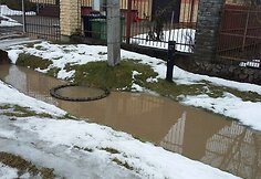 Nemėžio A.Mickevičiaus gatvė per pavasarinį polaidį