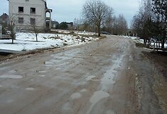 Nemėžio A.Mickevičiaus gatvė per pavasarinį polaidį