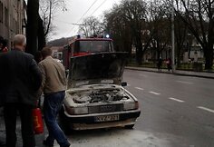 Kaune užsidegė automobilis