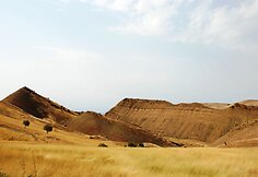 Gruzijos ir Azerbaidžiano pasienyje visai kitokia &scaron;alies panorama.