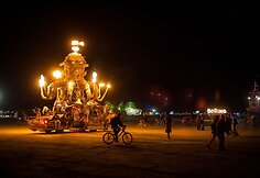 El Pulpo Mechanico važinėja po teritoriją